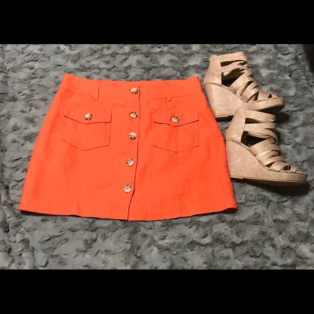 🔥Final Price🔥Love Tree linen mini skirt size L - Picture 8 of 8